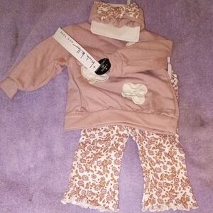 Charming Pink Floral Kids Matching Set